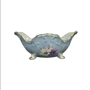 Source Unknown Blue and Gold Decorative Bowl